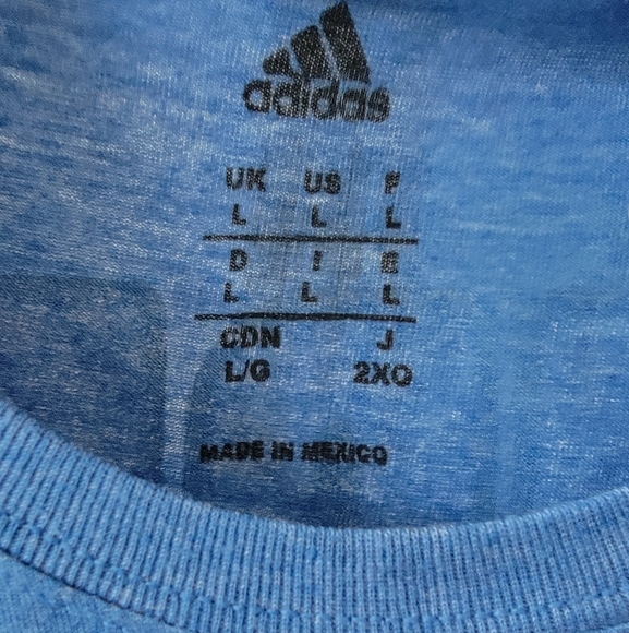 Adidas Blue and Yellow Golden State Warriors Basketball T-Shirt - Women's Large - Picture 4 of 4